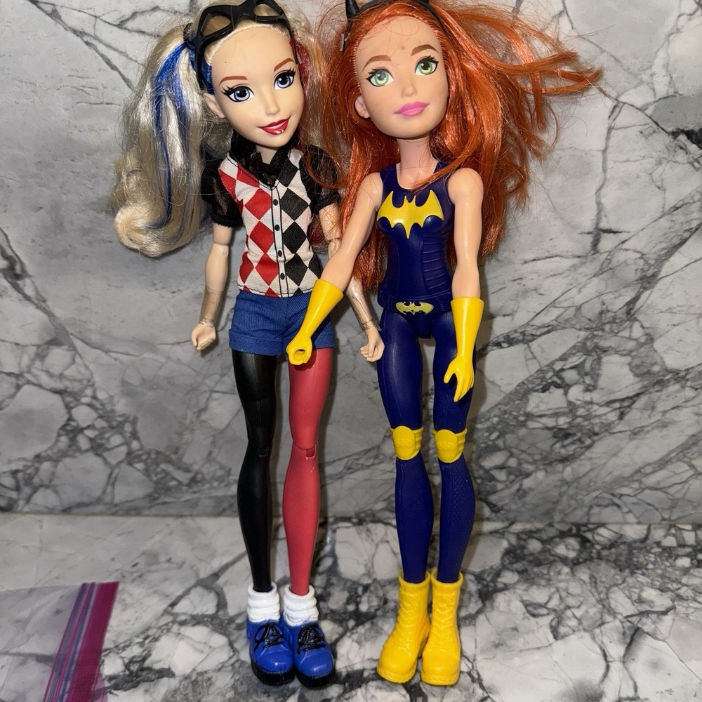 DC Superhero Girls Fashion Dolls Batwoman Harley Quinn Lot Set